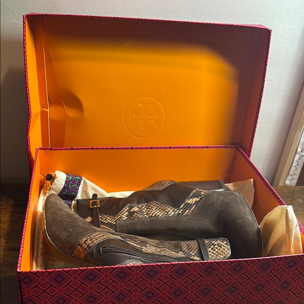 Tory Burch Brown Ankle Boots